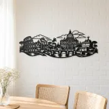 Rome Skyline Flow Metal Wall Art | Travel and City Wall Decor - lifestyle view 4