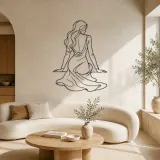 Décoration murale en métal "Muse de Dos Assise" | Figure féminine
