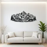 Alpine Crown Metal Wall Art | Nature Silhouette Decor