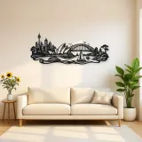 Sydney Harbour Flow Metal Wall Art | Travel and City Wall Decor