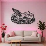 Seagull Wave Flight Metal Wall Art | Coastal and Nautical Wall Decor
