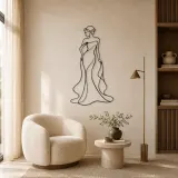 Timeless Feminine Muse Metal Wall Art | Feminine Figure Wall Decor - lifestyle view 5