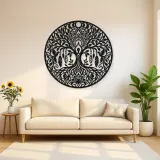 Tree Mandala Fusion Metal Wall Art | Botanical Metal Wall Decor