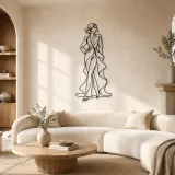 Cartel de metal modelo tejido fluido | Decoración mural figura de moda