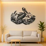 Pelican Coastline Metal Wall Art | Coastal and Nautical Wall Decor