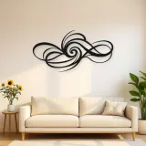 Minimal Spiral Motion Metal Wall Art | Modern Abstract Metal Decor