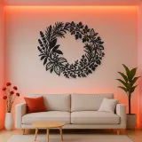 Herb Kitchen Wreath Metal Wall Art | Cozy Home Metal Decor