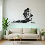 Cobra Pose Flow Metal Wall Art | Movement Silhouette Decor