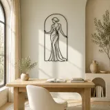 Elegant Arch Silhouette Metal Wall Art | Fashion Figure Wall Decor - lifestyle view 4