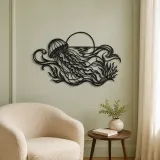 Jellyfish Drift Metal Wall Art | Coastal and Nautical Wall Decor - lifestyle view 2