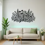 Wildflower Meadow Metal Wall Art | Botanical Metal Wall Decor