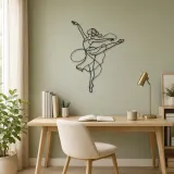 Ballet Attitude Pose Metal Wall Art | Dance Silhouette Wall Decor - lifestyle view 4