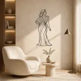 Classic Glamour Pose Metal Wall Art | Fashion Figure Wall Decor - lifestyle view 5