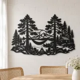 Hammock between Pines Metal Wall Art | Cozy Home Metal Decor - lifestyle view 4