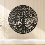Maple Tree Seasons Metal Wall Art | Botanical Metal Wall Decor - lifestyle view 5