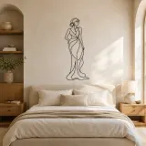 Feminine S Curve Model Metal Wall Art | Fashion Figure Wall Decor - lifestyle view 2