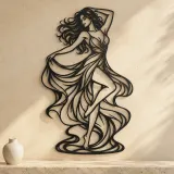 Freeform Dance Muse Metal Wall Art | Movement Silhouette Decor - lifestyle view 3