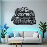 Cocktail Bar Flow Metal Wall Art | Cozy Home Metal Decor