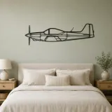 Falco F8L Airplane Silhouette Metal Wall Art, Metal Aircraft Silhouette, Aviation Wall Decor, Aviator Decor - lifestyle view 2