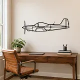 Falco F8L Airplane Silhouette Metal Wall Art, Metal Aircraft Silhouette, Aviation Wall Decor, Aviator Decor - lifestyle view 4