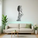 Confident Side Profile Metal Wall Art | Minimalist Woman Line Art