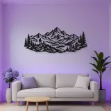 Wild Summit Trail Metal Wall Art | Nature Silhouette Decor
