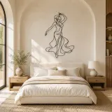 Sensual Line Dancer Metal Wall Art | Dance Silhouette Wall Decor - lifestyle view 2