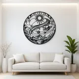 Comet Trail Curve Metal Wall Art | Nature Silhouette Decor