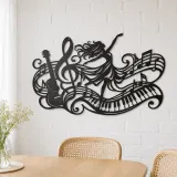 Dancing Treble Flow Metal Wall Art | Music Room Wall Decor - lifestyle view 4