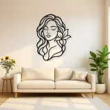 Closed Eyes Serenity Metal Wall Art | Modern Abstract Metal Decor