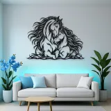 Two Horses Embrace Metal Wall Art | Equestrian Wall Decor