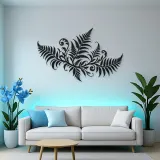 Fern Frond Wave Metal Wall Art | Coastal and Nautical Wall Decor