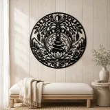 Balance Stone Circle Metal Wall Art | Modern Abstract Metal Decor - lifestyle view 5