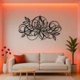 Geometric Flower Flow Metal Wall Art | Modern Abstract Metal Decor