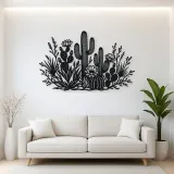 Cactus Desert Garden Metal Wall Art | Botanical Metal Wall Decor
