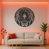 Mandala Moon Metal Wall Art | Spiritual Boho Metal Decor