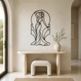 Art Deco Muse Metal Wall Art | Fashion Figure Wall Decor - lifestyle view 3