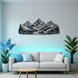 Three Peak Horizon Metal Wall Art | Nature Silhouette Decor