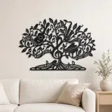Cartel de metal personalizado Árbol de Notas Musicales | Decoración de Sala de Música