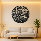 Wolf Moon Arc Metal Wall Art | Celestial Boho Wall Decor