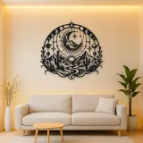 Desert Moon Arc Metal Wall Art | Nature Silhouette Decor