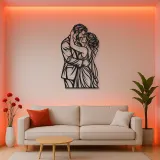 Anniversary Embrace Metal Wall Art | Romantic Couple Decor