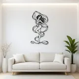 Silk Ribbon Pose Metal Wall Art | Movement Silhouette Decor