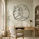 Sugarcane Pose Metal Wall Art | Yoga and Meditation Wall Decor - lifestyle view 4