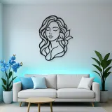 Closed Eyes Serenity Metal Wall Art | Modern Abstract Metal Decor