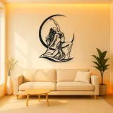 Moon Salutation Metal Wall Art | Movement Silhouette Decor