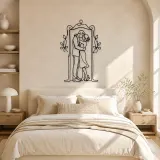 Doorway Hug Couple Metal Wall Art | Romantic Couple Decor - lifestyle view 2