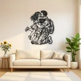 Homecoming Family Hug Metal Wall Art | Family Silhouette Decor