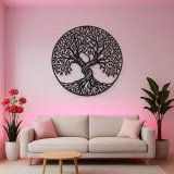 Two Trees Embrace Metal Wall Art | Botanical Metal Wall Decor