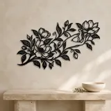 Botanical Woman Hand Metal Wall Art | Minimalist Woman Line Art - lifestyle view 3